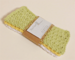 Crochet Face Cloth, Cotton set of 3 in Citrus from Boutique Creations